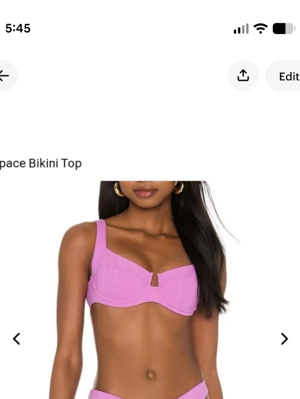 L*Space Ribbed Pink Swim Set - Picture 2 of 4